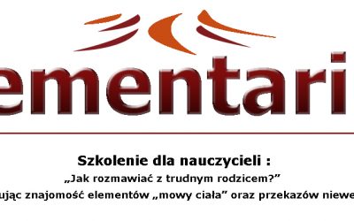 SZKOLENIEElementarius w Zespole Szkół nr 1 im. Powstańców Śląskich w Kędzierzynie-Koźlu.